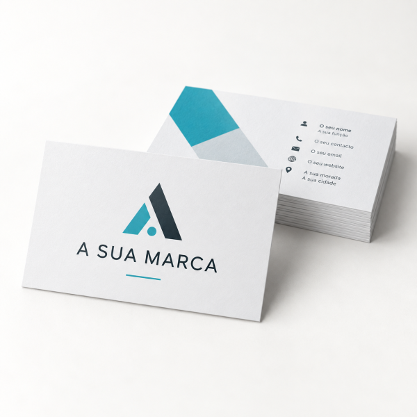 Cartões de visita personalizados em papel couché – A Sua Marca
